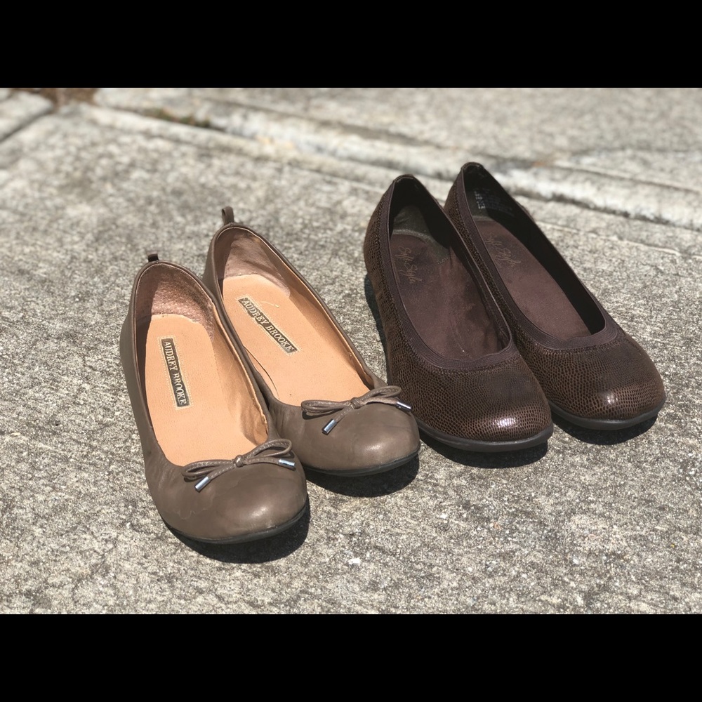 Size 8 Flats Audrey Brooke Soft Style Wedged